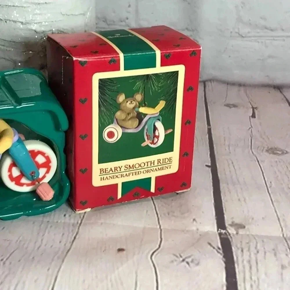 Hallmark keepsake vintage BEARY SMOOTH RIDE ornaments